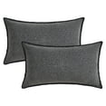 thumbnail image 1 of Unique Bargains 2 Pcs Soft Chenille Pillowcase Grey 12" x 20", 1 of 6