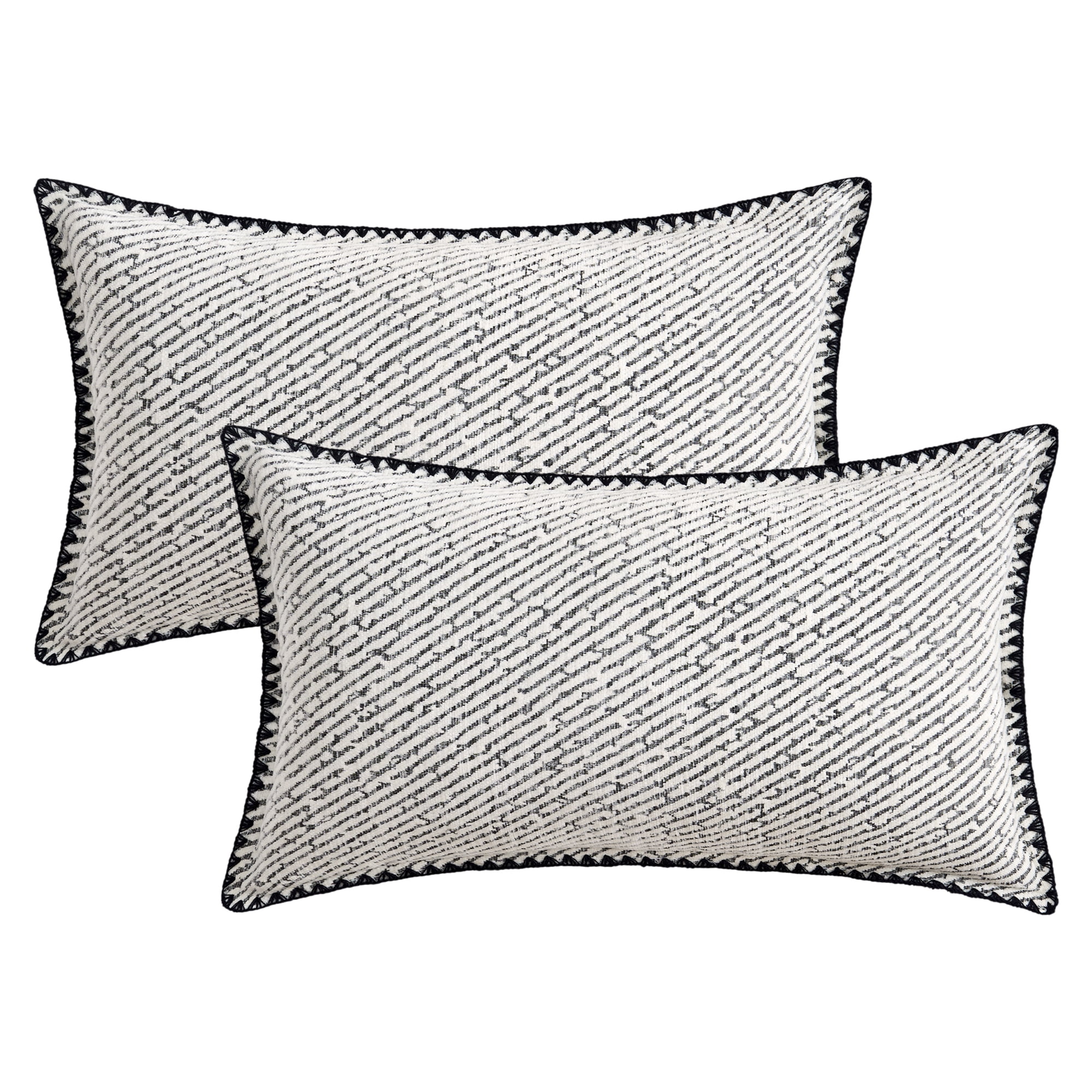 Unique Bargains 2 Pcs Soft Chenille Pillowcase White 12" x 20"