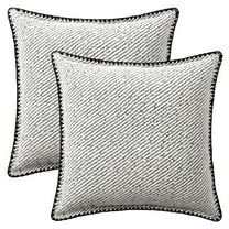 Unique Bargains 2 Pcs Soft Chenille Pillowcase White 18" x 18"