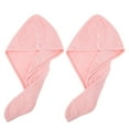 thumbnail image 1 of Unique Bargains 2 Pcs Soft Hair Towel Coral Fleece for Wet Long Hair Pink, 1 of 7
