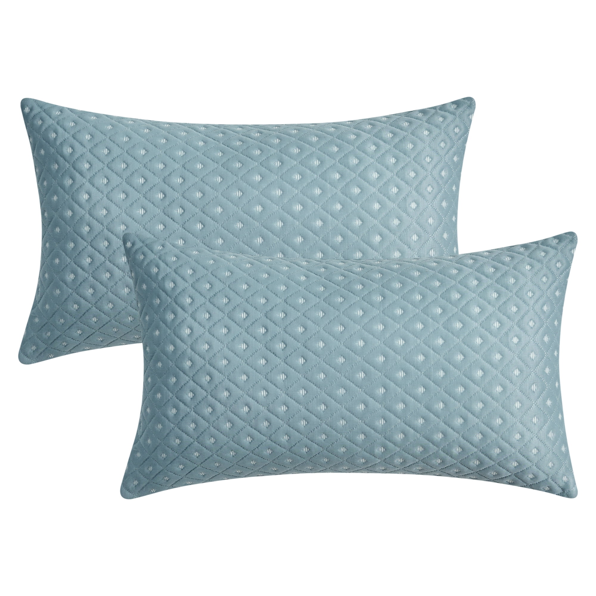 Unique Bargains 2 Pcs Soft Modern Geometric Cushion Cases Blue 12" x 20"