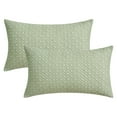 thumbnail image 1 of Unique Bargains 2 Pcs Soft Modern Geometric Cushion Cases Green 12" x 20", 1 of 6