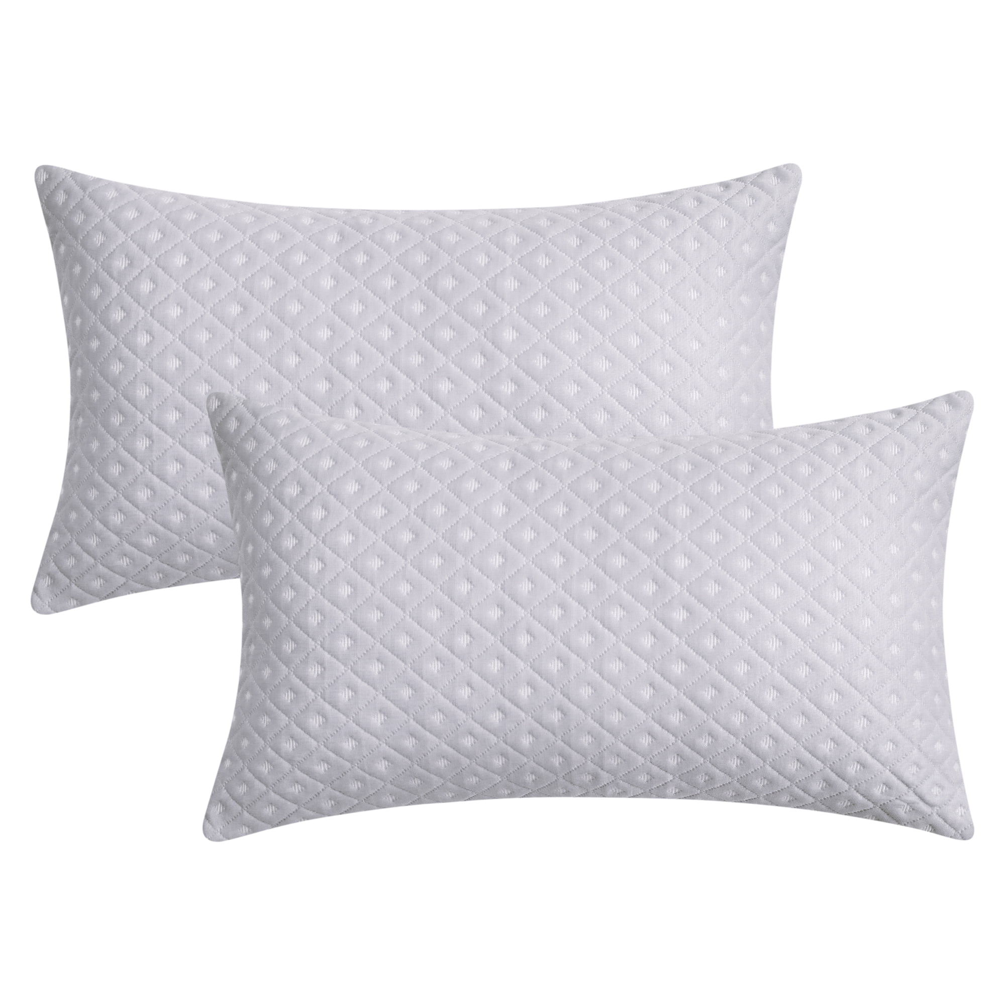 Unique Bargains 2 Pcs Soft Modern Geometric Cushion Cases Light Gray 12" x 20"