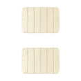 thumbnail image 1 of Unique Bargains 2 Pcs Soft Thick Absorbent Quick Dry Bathroom Bath Rugs Non Slip Khaki 16" x 24", 1 of 6