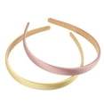 thumbnail image 1 of Unique Bargains 2 Pcs Solid Simple Satin Headbands Fashion Anti Slip Hair Accessories for Women Pink Yellow 0.63" Wide, 1 of 7
