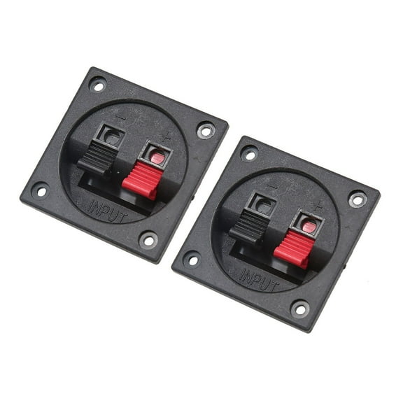 Unique Bargains 2 Pcs Square 2 Way Audio Speaker Binding Post Terminal Box Connector Board