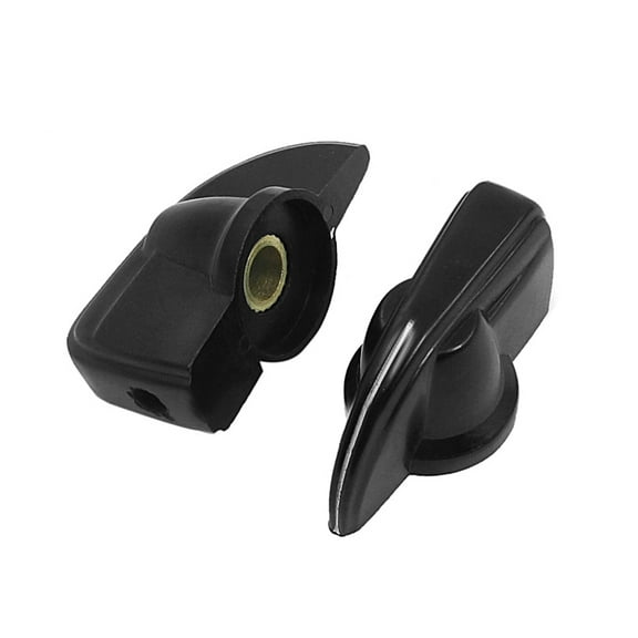 Unique Bargains 2 Pcs Stereo Radio Taper Potentiometer Control Volume Knob Cap K7-2