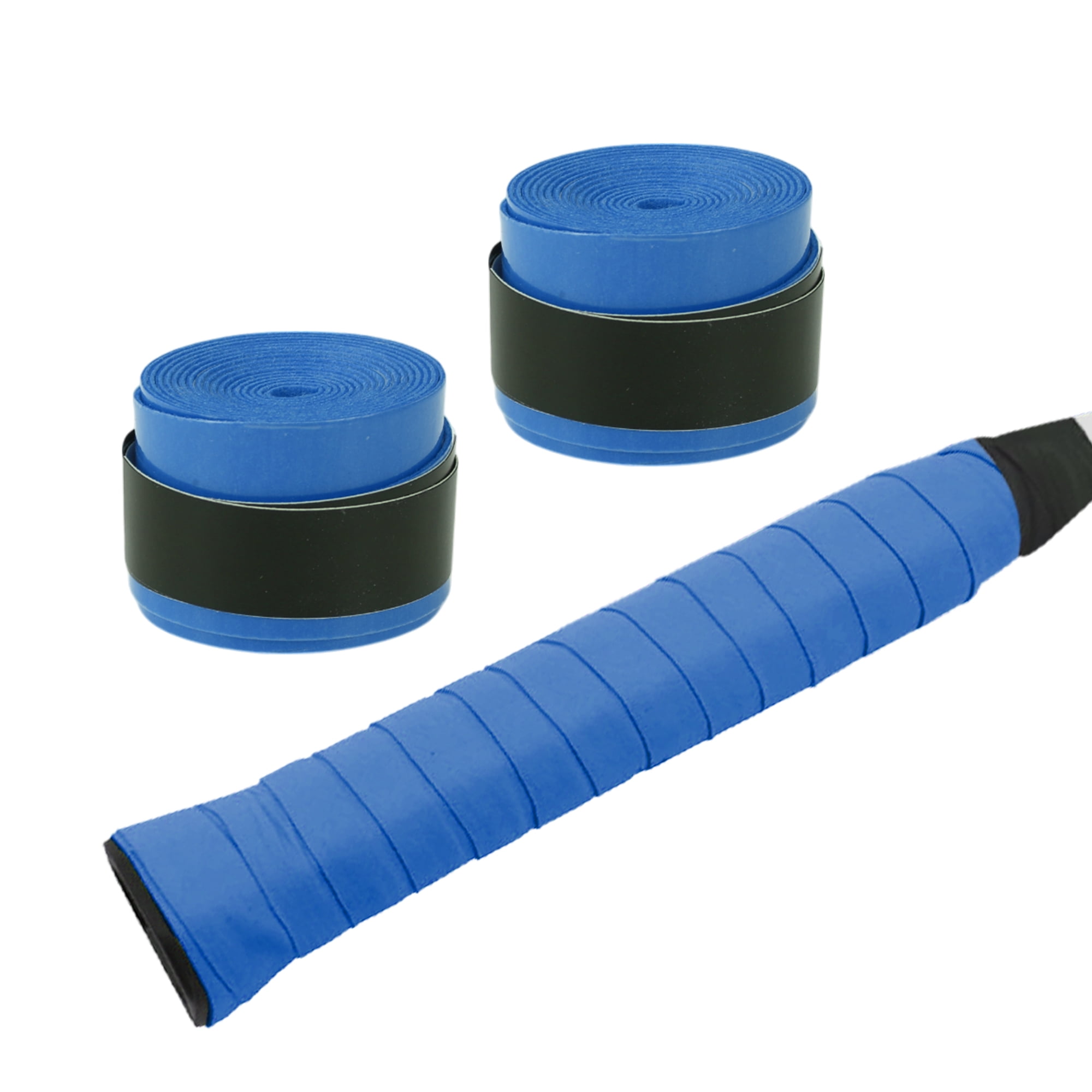 Unique Bargains 2 Pcs Tennis Racket Grip Tape Dry Overgrip Tape Blue