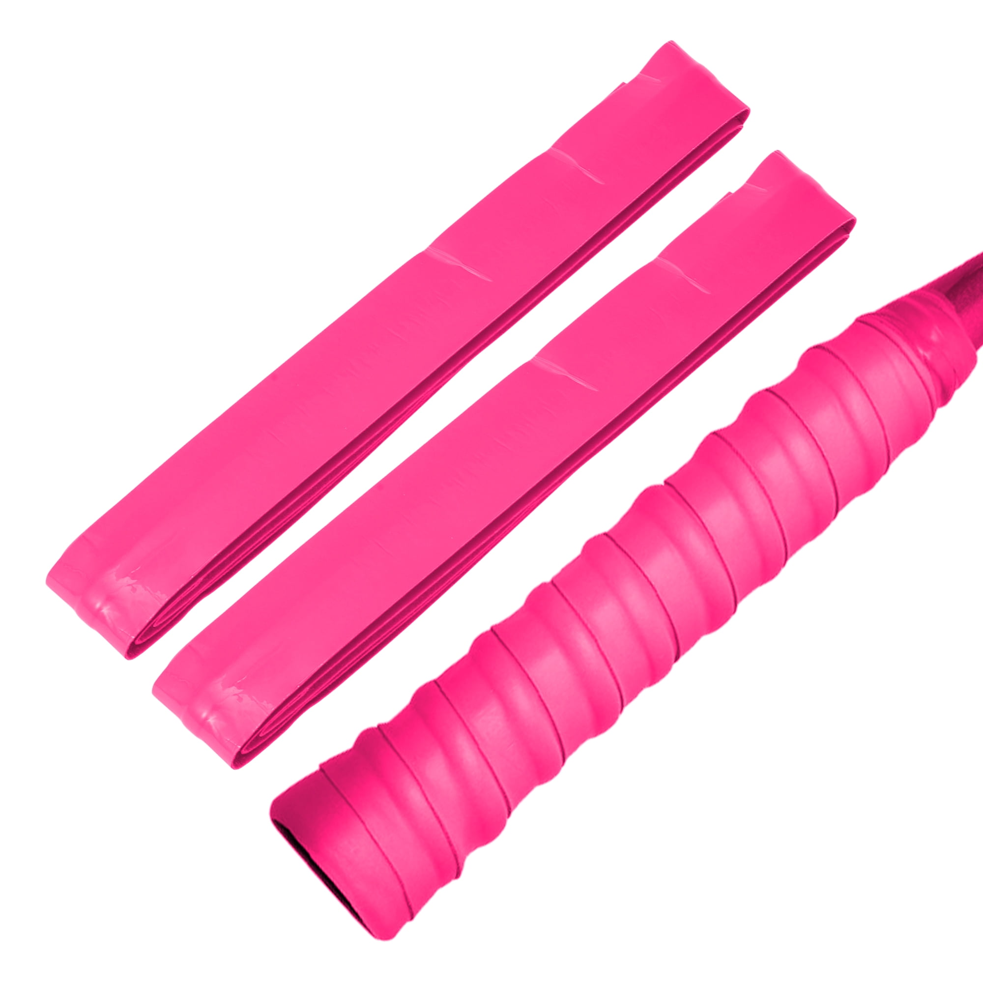 Unique Bargains 2 Pcs Tennis Racket Grip Tape Dry Overgrip Tape Deep Pink