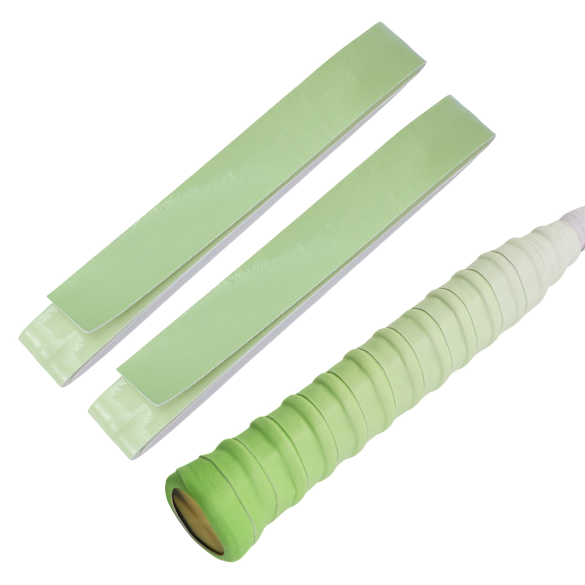 Unique Bargains 2 Pcs Tennis Racket Grip Tape Dry Overgrip Tape Gradient Green