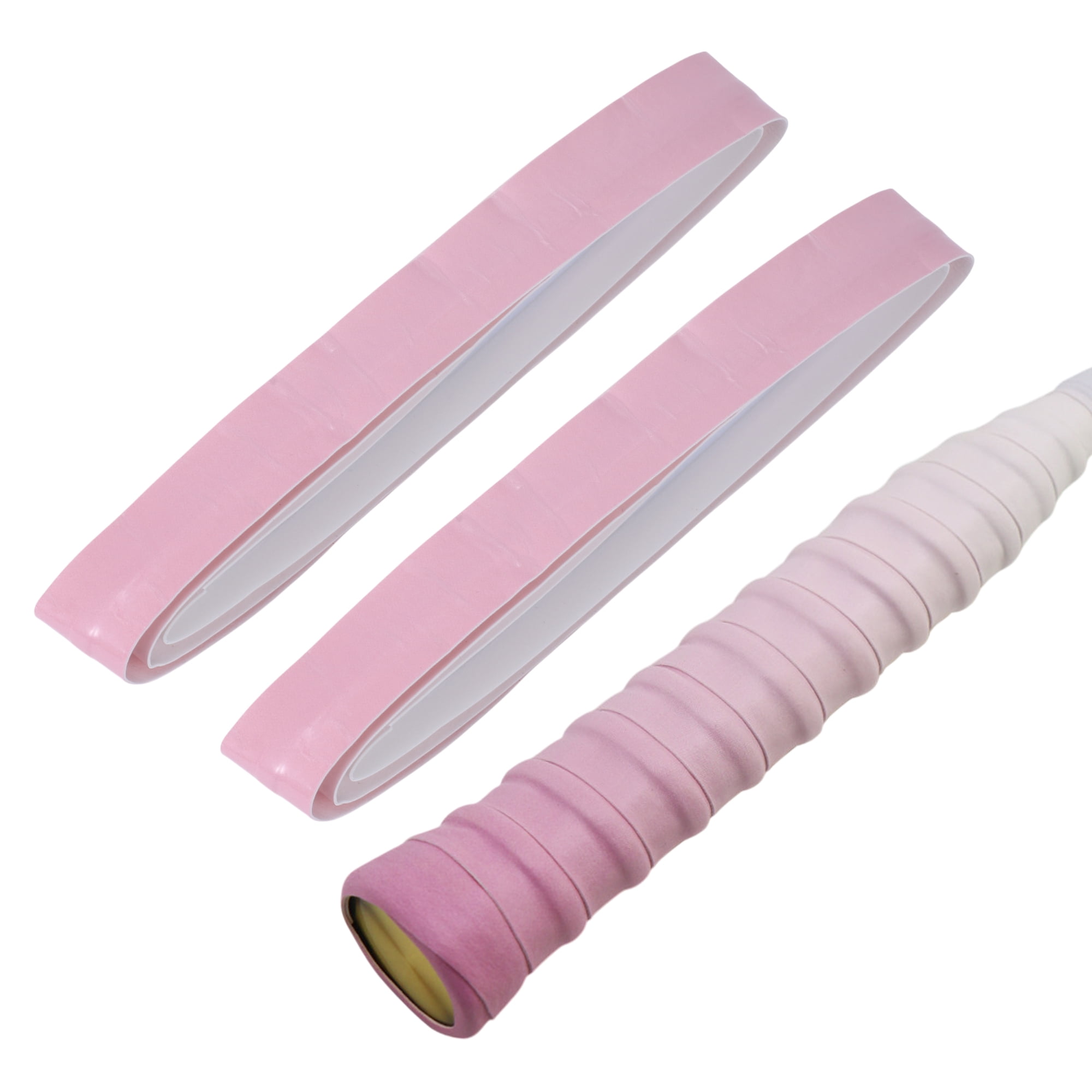 Unique Bargains 2 Pcs Tennis Racket Grip Tape Dry Overgrip Tape Gradient Pink