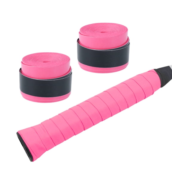 Unique Bargains 2 Pcs Tennis Racket Grip Tape Dry Overgrip Tape Pink