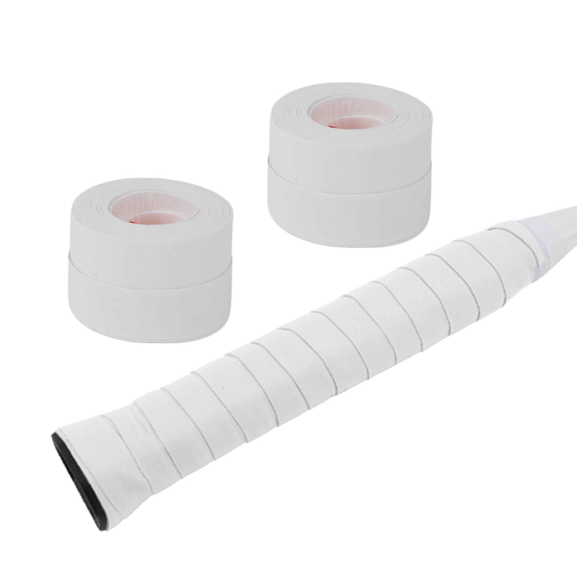 Unique Bargains 2 Pcs Tennis Racket Grip Tape Dry Overgrip Tape White