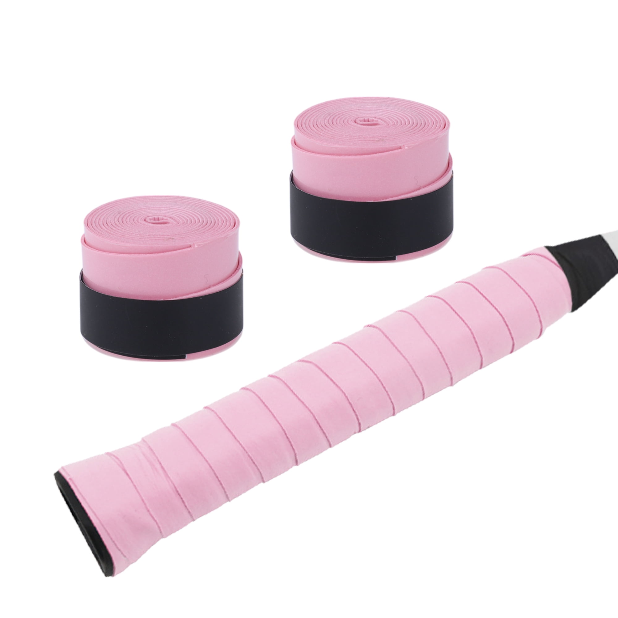 Unique Bargains 2 Pcs Tennis Racket Grip Tape Light Pink
