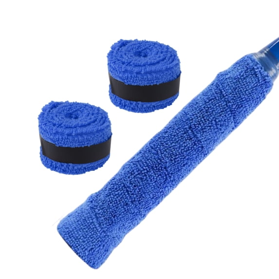 Unique Bargains 2 Pcs Tennis Racket Grip Tape Towel Tennis Overgrip Tape Blue