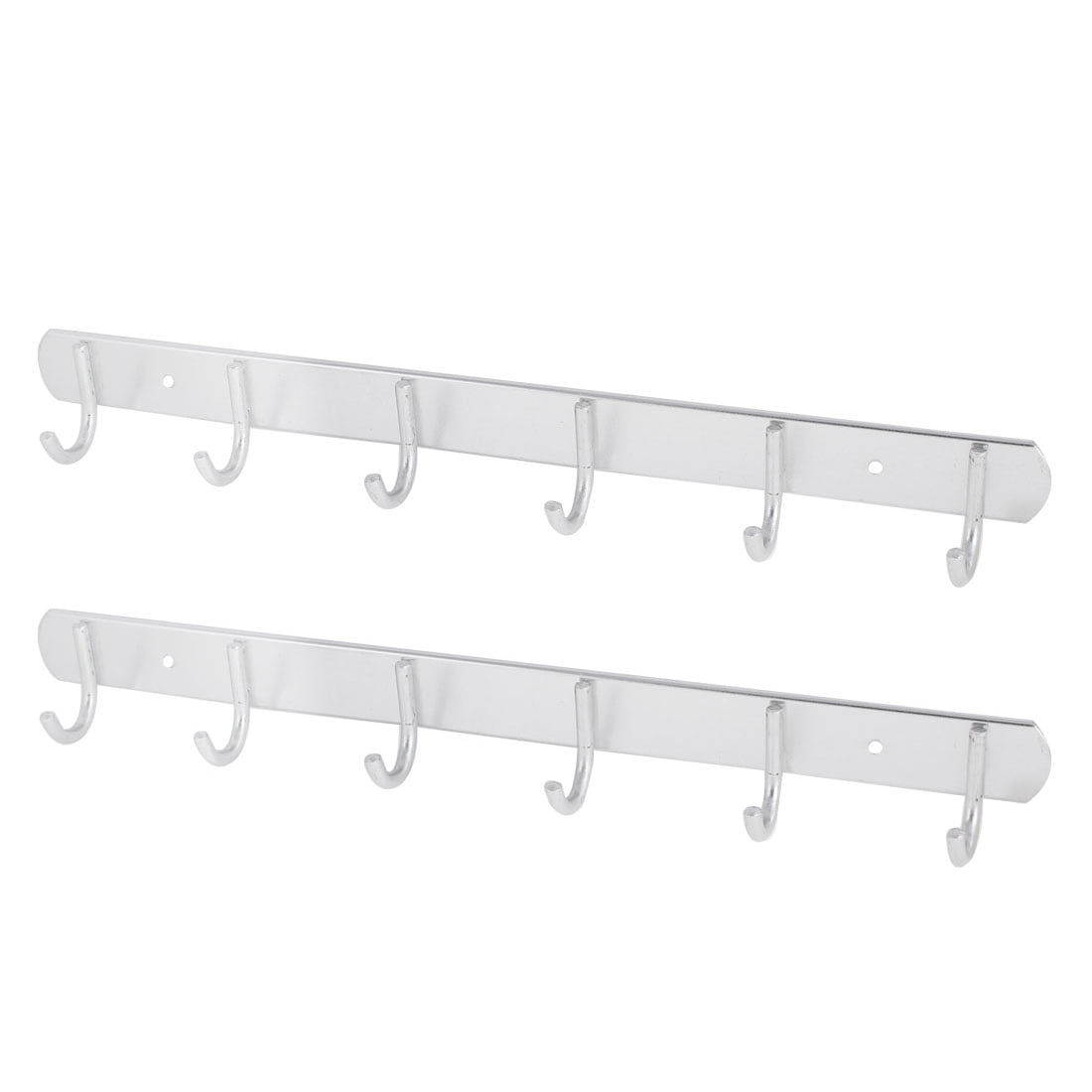 Unique Bargains Aluminum Wall Mounted Coat Hat Towel Clothes Robe Hooks And  Hangers Silver Tone 1 Pc : Target