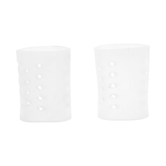 Unique Bargains 2 Pcs Washable Toe Guards Prevent Pain for Corns Blisters Small Clear SEBS