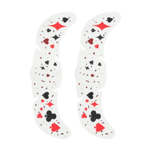Unique Bargains 2 Pcs Waterproof Freckles Stickers Poker Face Tattoo for Costume Parties Red Black Water Film Paper PET Film