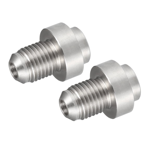 Unique Bargains 2 Pcs Weld on Fitting Bung Hose Adapter AN3 Male Flare Fuel Tank Fitting Adapter Connector for Car