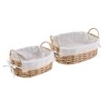 thumbnail image 1 of Unique Bargains 2 Pcs Wicker Basket with Handle Beige 10.2*7.1*3.5in/11.8*8.3*3.7in, 1 of 6