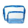 thumbnail image 1 of Unique Bargains 2 Pcs Women Waterproof Makeup Bag for Business Travel Vacation Camping Blue, 1 of 6
