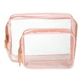thumbnail image 1 of Unique Bargains 2 Pcs Women Waterproof Makeup Bag for Business Travel Vacation Camping Pink, 1 of 6