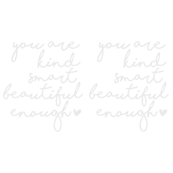 Unique Bargains 2 Pcs You Are Kind Smart Enough Pattern Car Bumper Sticker Decal Waterproof White Motorbike Window Laptops Suitcase Scratch Blocking Sticker 15x13cm