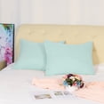 thumbnail image 1 of Unique Bargains 2-Piece 1800D Microfiber Solid Pillowcases Light Green Standard, 1 of 8