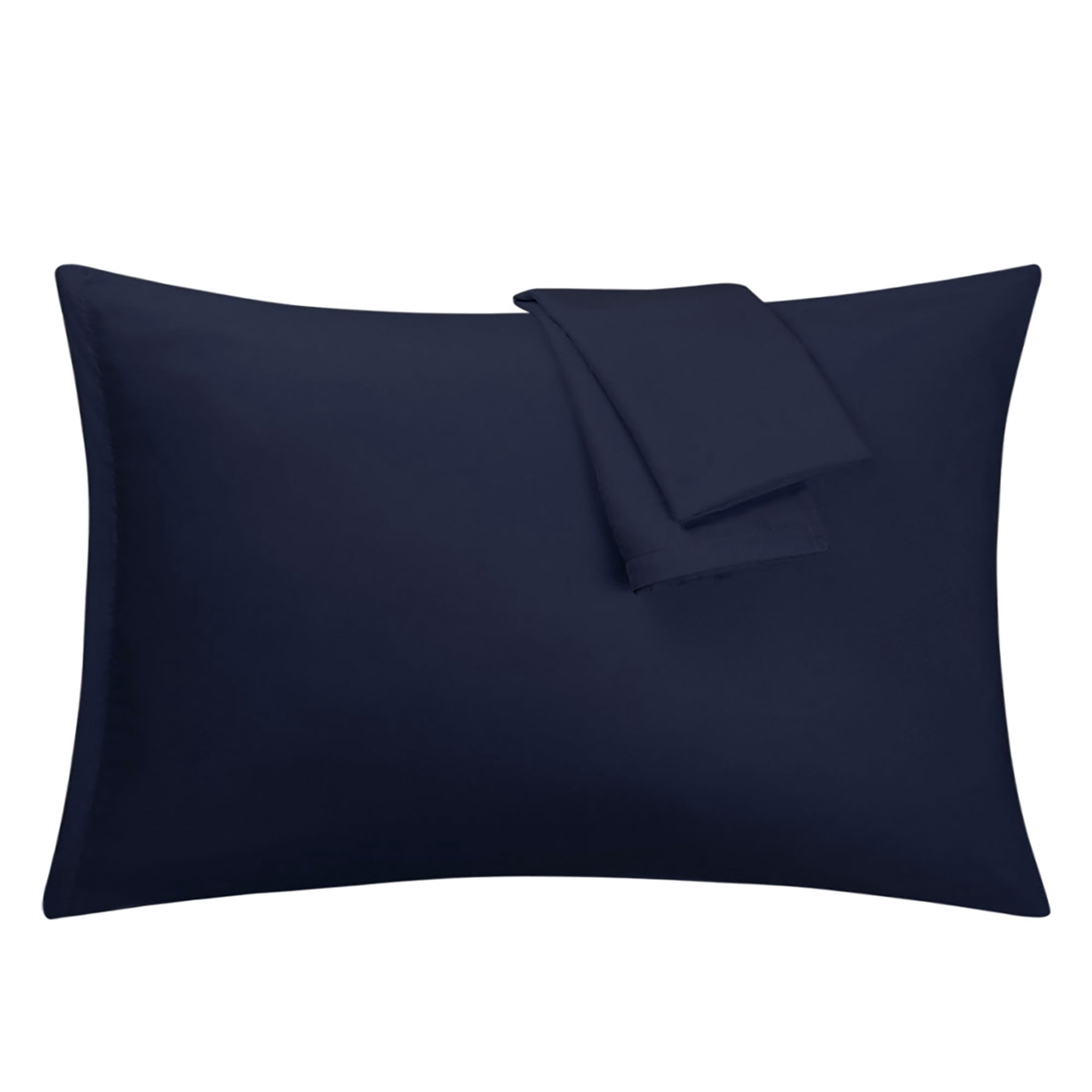Unique Bargains 2-Piece 1800D Microfiber Solid Pillowcases Navy Travel
