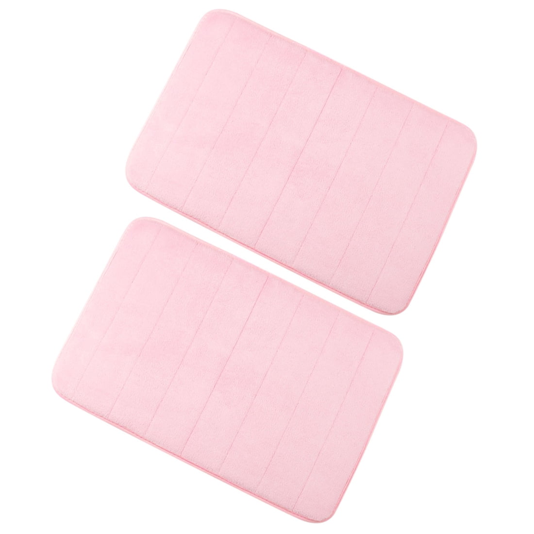 Unique Bargains 2-Piece Memory Foam Non-slip Floor Rug 24" x 16" Pink