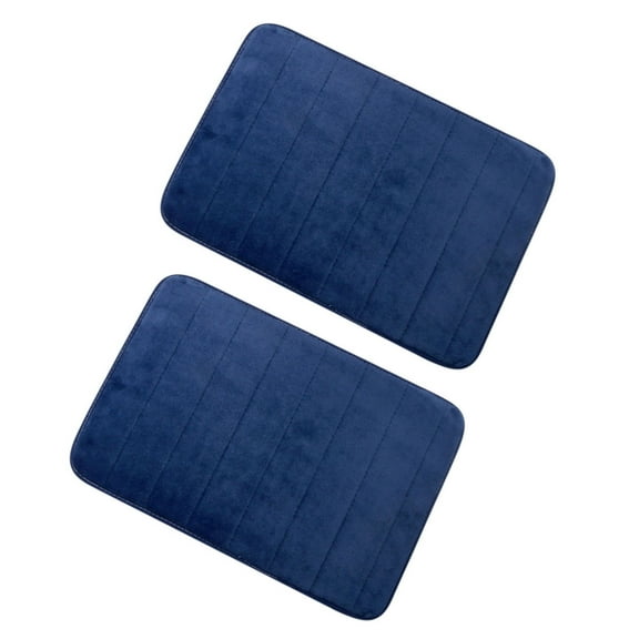 Unique Bargains 2-Piece Memory Foam Non-slip Floor Rug 24" x 16" Royal Blue