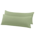 thumbnail image 1 of Unique Bargains 2-Piece Microfiber Body Pillow Covers, 20" x 60", Sage, 1 of 8