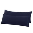thumbnail image 1 of Unique Bargains 2-Piece Microfiber Body Pillow Covers, 20" x 72", Navy Blue, 1 of 8