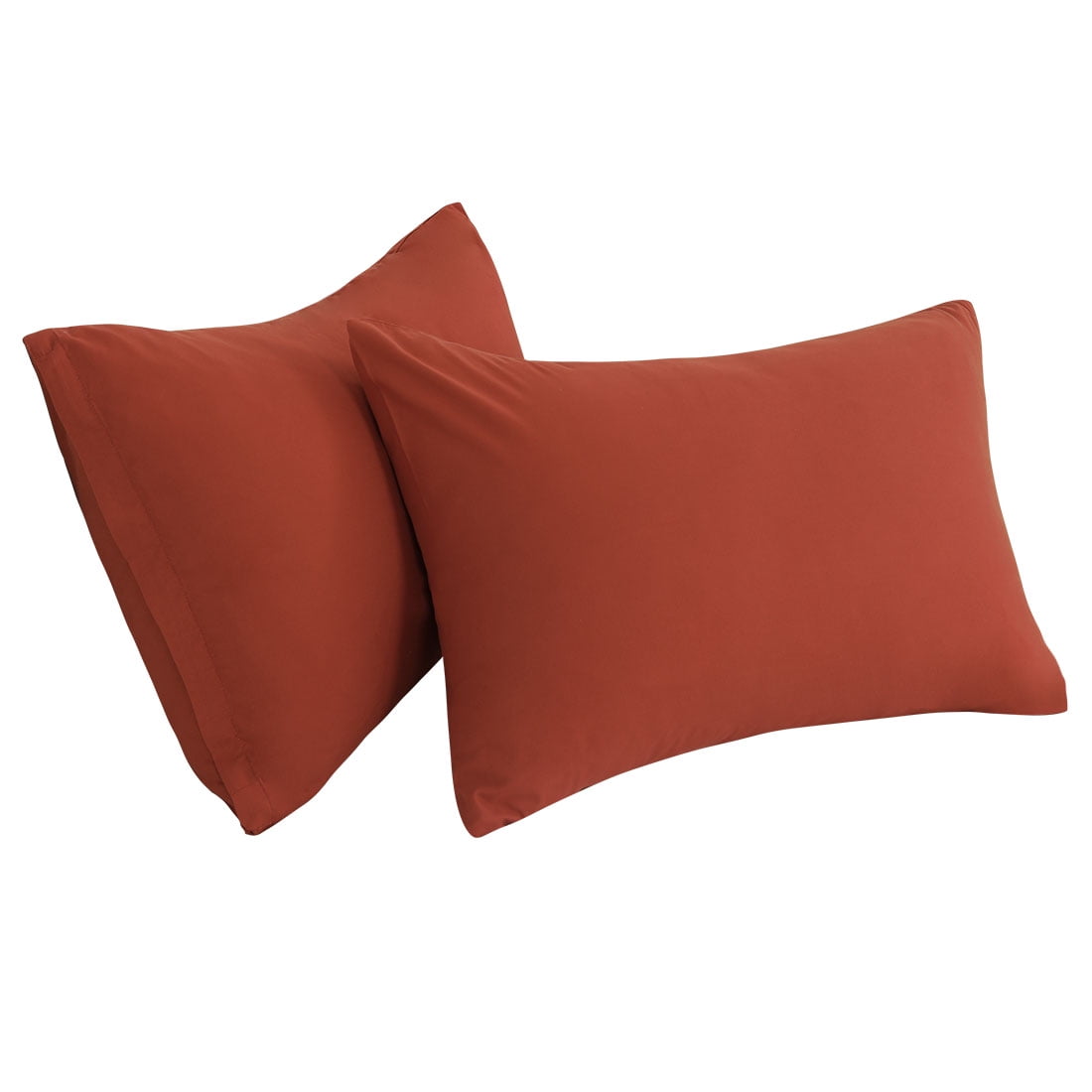 Unique Bargains 2-Piece Soft Microfiber Pillowcases, Queen, Orange