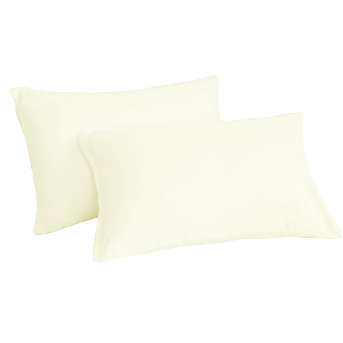 Unique Bargains 2-Piece Soft Microfiber Pillowcases, Standard, Beige
