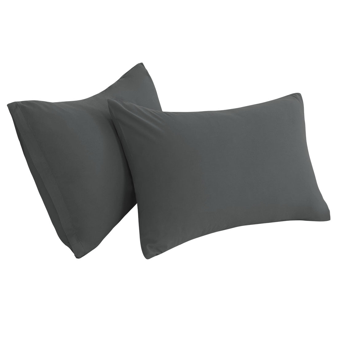 Unique Bargains 2-Piece Soft Microfiber Pillowcases, Standard, Grey