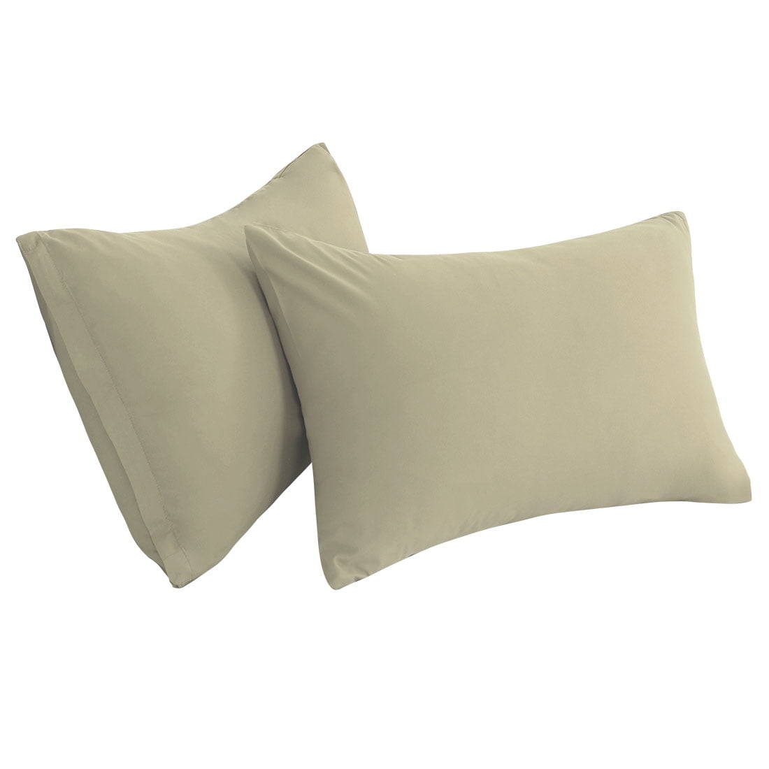 Unique Bargains 2-Piece Soft Microfiber Pillowcases, Standard, Khaki
