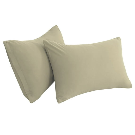 Unique Bargains 2-Piece Soft Microfiber Pillowcases, Standard, Khaki