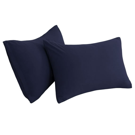 Unique Bargains 2-Piece Soft Microfiber Pillowcases, Standard, Navy Blue