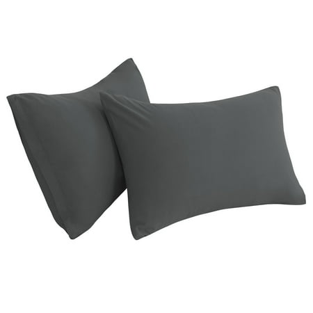 Unique Bargains 2-Piece Soft Microfiber Pillowcases, Travel, Grey