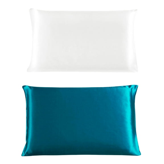 Unique Bargains 2 Pieces 100% Mulberry Silk Fabric Pillowcase Pearl White Travel Size