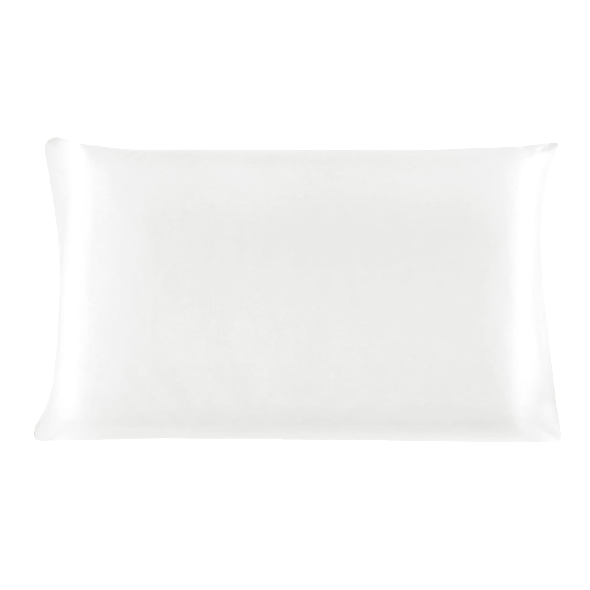 Unique Bargains 2 Pieces 100% Silk Fabric Pillowcase White Standard Size