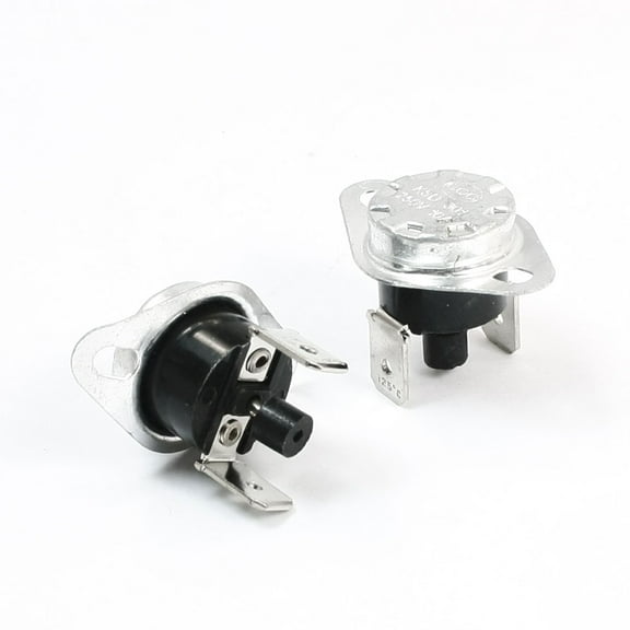 Unique Bargains 2 Pieces 250V 10A NC 125C Manual Reset Temperature Switch Thermostat KSD301