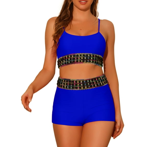 DARING DIVA 2 Pieces Contrast Color Bikini Sets Scoop Suit
L Royal Blue