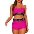 thumbnail image 1 of DARING DIVA 2 Pieces Contrast Color Bikini Sets Scoop Suit
 M Rose Red, 1 of 6