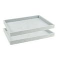 thumbnail image 1 of Unique Bargains 2 Pieces Velvet Jewelry Boxes Organizer Trays with Removable Dividers Gray Flat Tray, 1 of 6