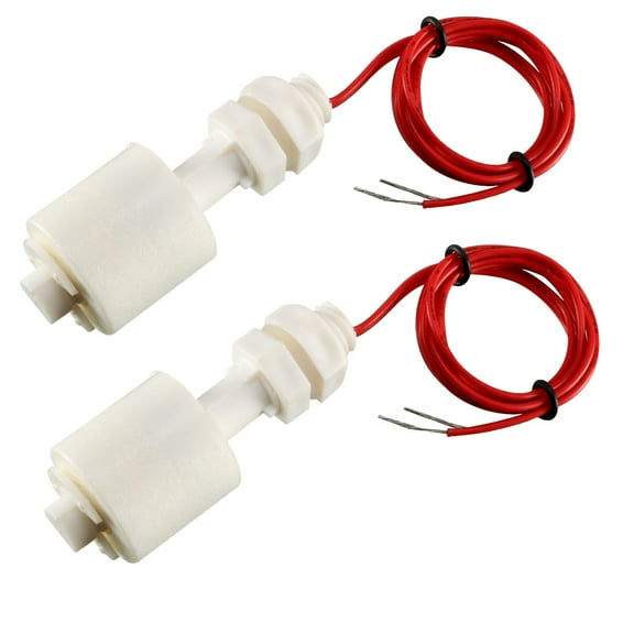 Unique Bargains 2 Pieces ZP4510 White Plastic Liquid Water Level Sensor Float Floating Switch