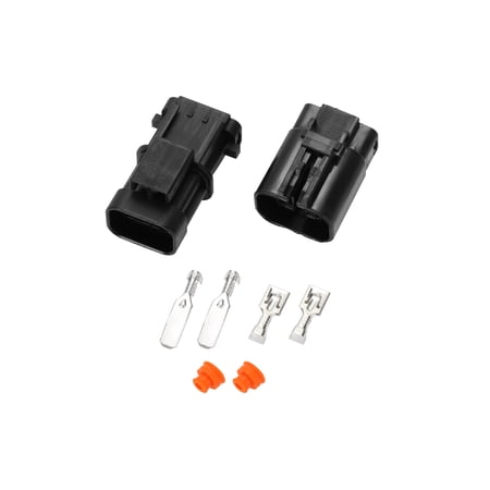 Unique Bargains 2 Pin Air Cooler Fan Generator Connector Plug Male Female Wire Terminal Connector for Excavator 1 Set