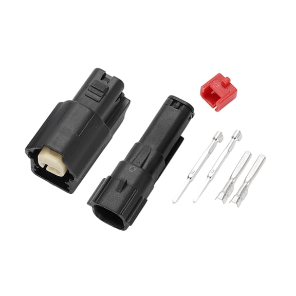 Unique Bargains 2 Pin Front Bumper Probe Sensor Connector Plug Waterproof Male Female Wire Terminal for Mazda 1 Set