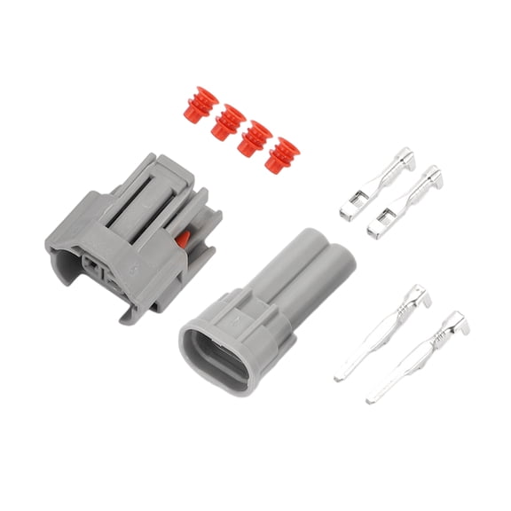 Unique Bargains 2 Pin Fuel Injector Connector Plug Waterproof Male Female Wire Terminal Connector for Toyota 1 Set